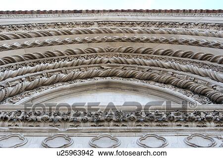 detail of exterior facade of San Fortunato church, Todi, showing ornate twisted sculpture stone columns around central doorway View Large Photo Image Stock Image - detail of exterior facade of San Fortunato church, Todi, showing ornate twisted sculpture stone columns around central doorway. Fotosearch