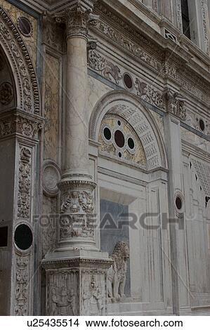 detail of facade of Scuola San Marco View Large Photo Image Picture - detail of facade of Scuola San Marco. Fotosearch