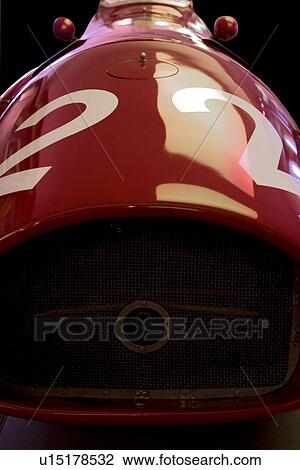 Detail of red Ferrari, race car, front view, showing cockpit, grille and number 2 painted on hood View Large Photo Image Stock Image - Detail of red Ferrari, race car, front view, showing cockpit, grille and number 2 painted on hood. Fotosearch