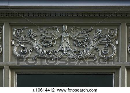 Stock Image - Doorway sculpted detail, AT&T building. Fotosearch