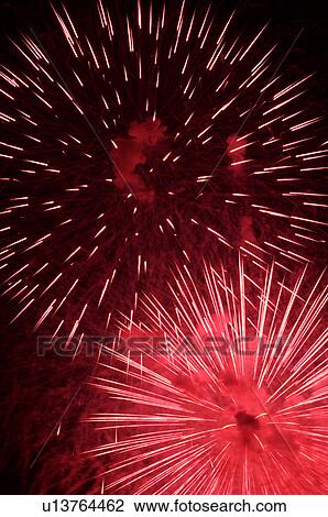 Fireworks exploding in the black night sky View Large Photo Image Stock Image - Fireworks exploding in the black night sky. Fotosearch