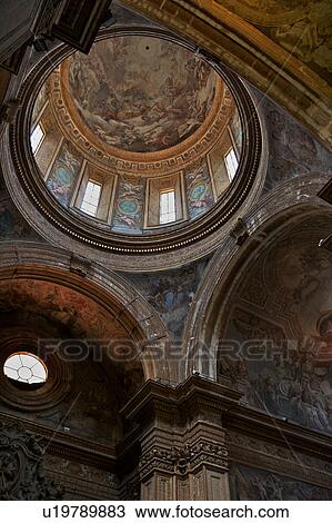 frescoed ceiling and cupola of Santa Caterina in Formiello, Naples View Large Photo Image Stock Image - frescoed ceiling and cupola of Santa Caterina in Formiello, Naples. Fotosearch