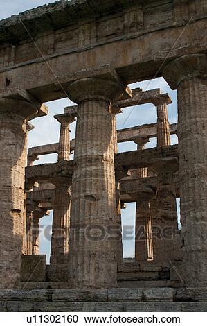 Greek Temples in Campania, Italy: Temple of Neptune (Poseidon) aka Temple of Hera II, detail view View Large Photo Image Stock Image - Greek Temples in Campania, Italy: Temple of Neptune (Poseidon) aka Temple of Hera II, detail view. Fotosearch