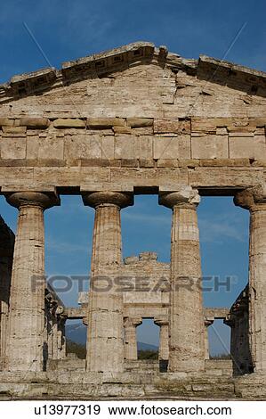 Greek temples: Temple Ceres aka Temple of Athena, front facade View Large Photo Image Stock Photo - Greek temples: Temple Ceres aka Temple of Athena, front facade. Fotosearch
