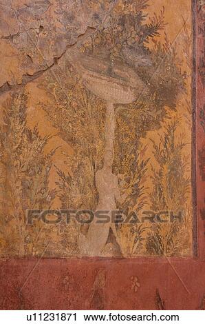In the shadow of Vesuvius, the ruins of the Imperial Villa of Oplontis - detail of frescoes in guest rooms View Large Photo Image Stock Image - In the shadow of Vesuvius, the ruins of the Imperial Villa of Oplontis - detail of frescoes in guest rooms. Fotosearch