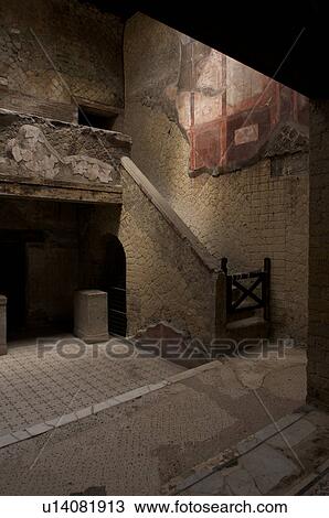 In the shadow of Vesuvius, the ruins of Ercolano - House of the Beautiful Courtyard View Large Photo Image Stock Image - In the shadow of Vesuvius, the ruins of Ercolano - House of the Beautiful Courtyard. Fotosearch