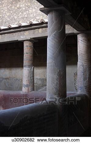 In the shadow of Vesuvius, the ruins of the Imperial Villa of Oplontis - peristyle View Large Photo Image Stock Image - In the shadow of Vesuvius, the ruins of the Imperial Villa of Oplontis - peristyle. Fotosearch