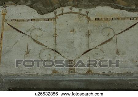 In the shadow of Vesuvius, the ruins of the Imperial Villa of Oplontis - detail of frescoes beside swimming pool View Large Photo Image Stock Photograph - In the shadow of Vesuvius, the ruins of the Imperial Villa of Oplontis - detail of frescoes beside swimming pool. Fotosearch