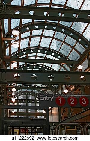 Stock Image - Interior of 72 St. Station. Fotosearch