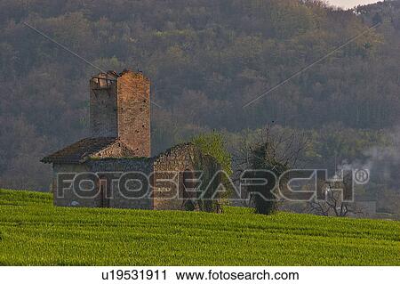 Old church in ruins in farmers field, in late afternoon light, hills in background View Large Photo Image Stock Image - Old church in ruins in farmers field, in late afternoon light, hills in background. Fotosearch