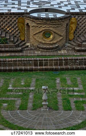 Scarzuola Gardens and Architecture, Eye of Atteone View Large Photo Image Stock Image - Scarzuola Gardens and Architecture, Eye of Atteone. Fotosearch