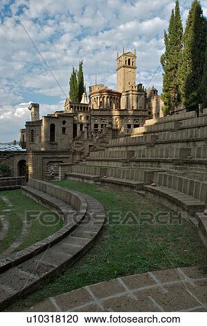 Scarzuola Gardens and Architecture, Great Theatre and auditorium, with Acropolis in background, in late afternoon sun View Large Photo Image Stock Image - Scarzuola Gardens and Architecture, Great Theatre and auditorium, with Acropolis in background, in late afternoon sun. Fotosearch