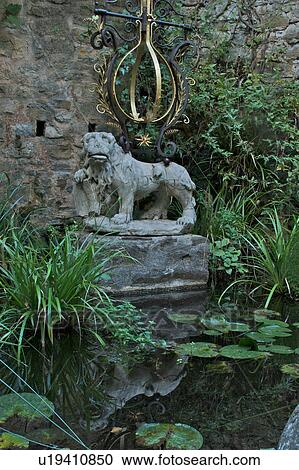 Stock Image - Scarzuola Gardens and Architecture, Fountain of San Francesco. Fotosearch