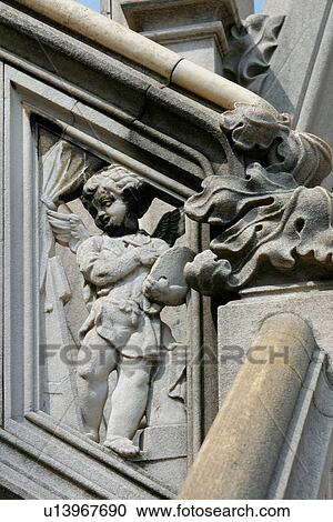 Stone sculpture detail of facade, angel, Milan cathedral View Large Photo Image Stock Image - Stone sculpture detail of facade, angel, Milan cathedral. Fotosearch
