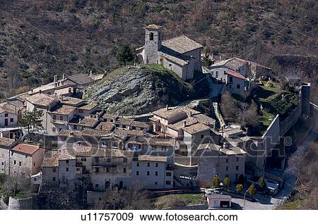 Stock Photo - Telecommunications towers at sunset, Umbria, Italy. Fotosearch