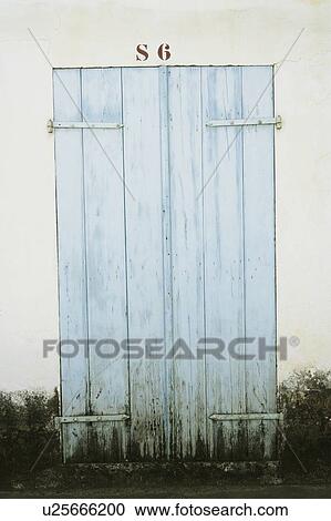 Stock Image - Close-up of a closed door. Fotosearch
