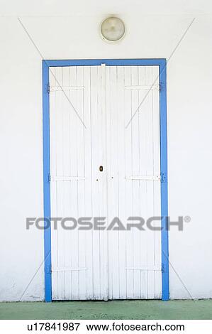 Stock Photo - Close-up of a closed door. Fotosearch