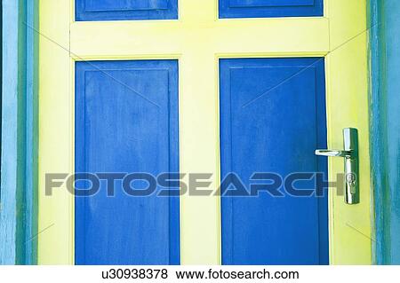 Stock Photo - Close-up of a closed door. Fotosearch