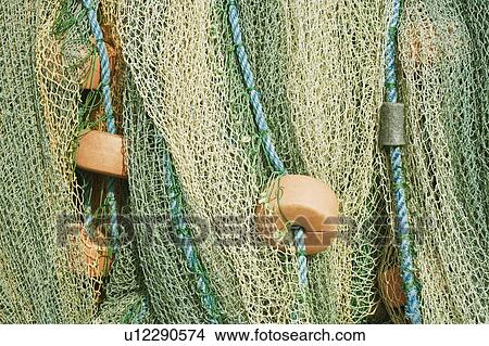 Close-up of a commercial fishing net View Large Photo Image Picture - Close-up of a commercial fishing net. Fotosearch