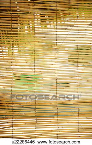 Stock Photograph - Close-up of bamboo blinds. Fotosearch