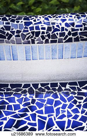 Stock Photo - Close-up of mosaic on a wall. Fotosearch