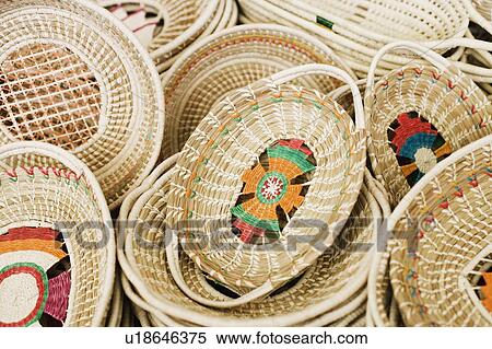 Stock Photography - Close-up of wicker baskets. Fotosearch