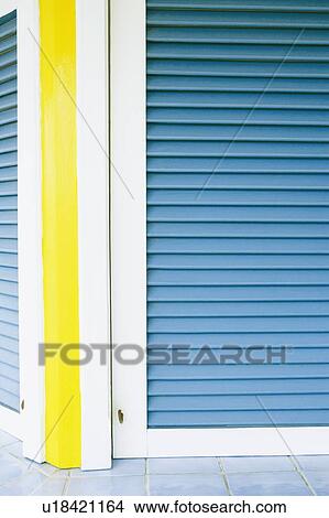 Picture - Closed shutter of a store. Fotosearch