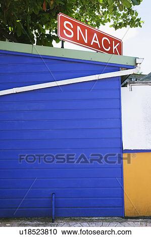 Information sign on the top of a restaurant View Large Photo Image Stock Image - Information sign on the top of a restaurant. Fotosearch