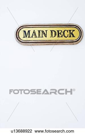 Stock Image - Main Deck text on a white background. Fotosearch