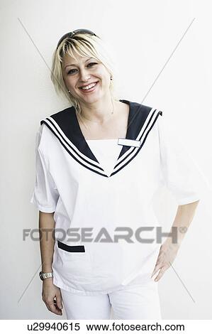 Stock Photography - Portrait of a young woman smiling. Fotosearch