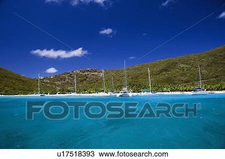 Stock Image - Sailboats in the sea. Fotosearch
