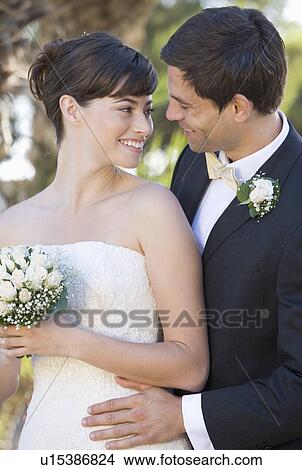 Picture - A bride and groom. Fotosearch