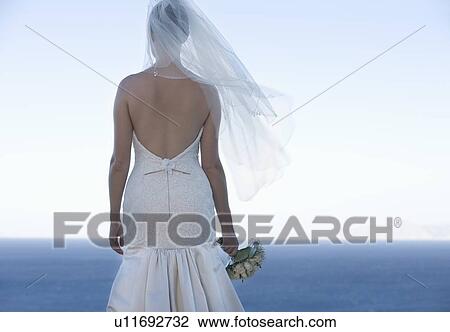 A bride looking out to sea View Large Photo Image Stock Image - A bride looking out to sea. Fotosearch