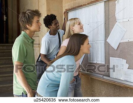 A group of students checking their exam results View Large Photo Image Stock Photography - A group of students checking their exam results. Fotosearch