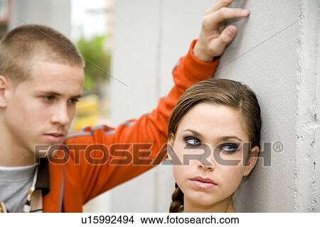 Picture - A teenage couple. Fotosearch