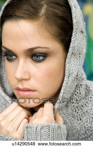 Stock Photo - A teenage girl. Fotosearch