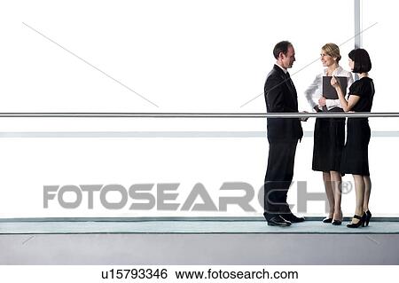 Group of business colleagues in modern office building View Large Photo Image Stock Photograph - Group of business colleagues in modern office building. Fotosearch