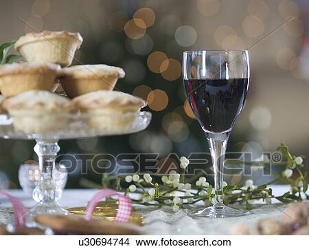 Mince pies and red wine View Large Photo Image Picture - Mince pies and red wine. Fotosearch