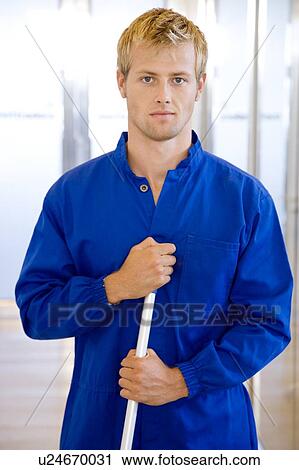 Office janitor portrait View Large Photo Image Stock Image - Office janitor portrait. Fotosearch