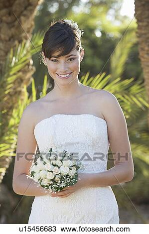 Stock Image - Portrait of a bride. Fotosearch