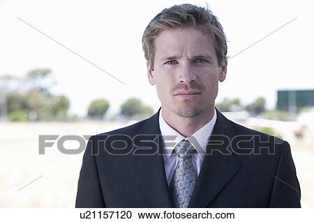 Stock Image - Portrait of a businessman. Fotosearch