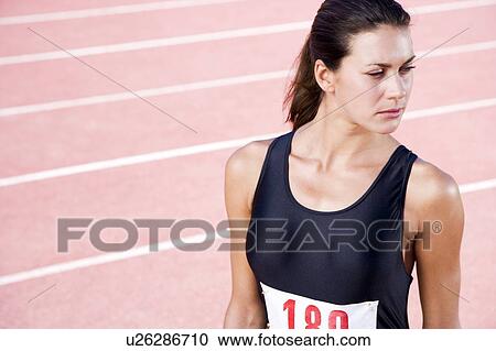 Portrait of a female athlete View Large Photo Image Stock Image - Portrait of a female athlete. Fotosearch
