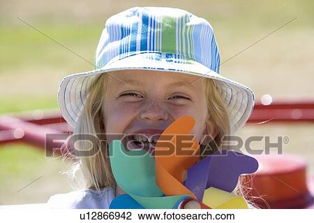 Stock Image - Portrait of a young girl. Fotosearch