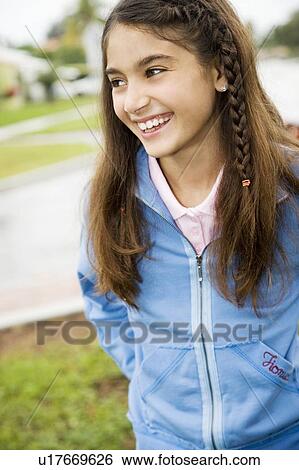 Stock Photograph - Portrait of a young girl. Fotosearch