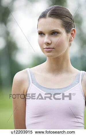 Stock Photography - Portrait of a young woman. Fotosearch