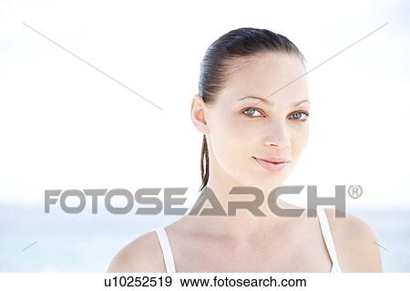 Portrait young woman View Large Photo Image Stock Photo - Portrait young woman. Fotosearch