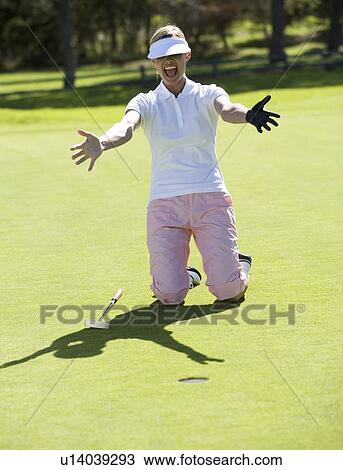 Stock Image - Success on the golf course. Fotosearch