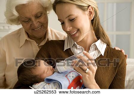 Three generations of a family View Large Photo Image Stock Image - Three generations of a family. Fotosearch