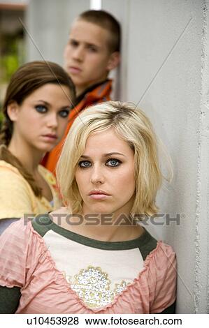 Three teenagers View Large Photo Image Stock Photo - Three teenagers. Fotosearch