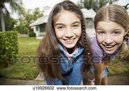 Stock Image - Two young friends. Fotosearch